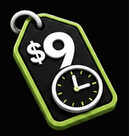 $9 9am o 10am membership